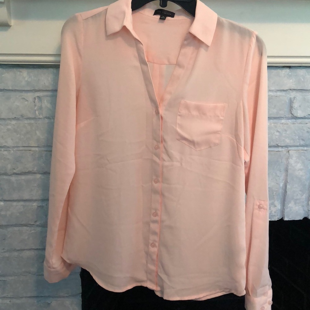 XS light pink button down from The Limited